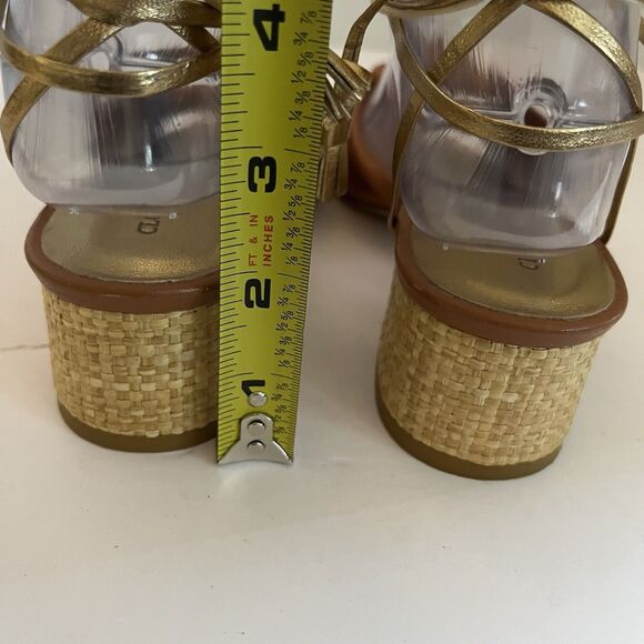 Clorinda Antinori Italy Leather Lace Up Knot Block Heel Sandal Shoes SZ 36 US 5 - Picture 6 of 10